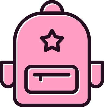 icono de vector de mochila