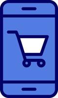 icono de vector de compras en línea