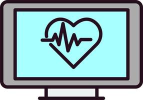 Heart monitoring Vector Icon