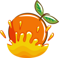 Orange png graphic clipart design