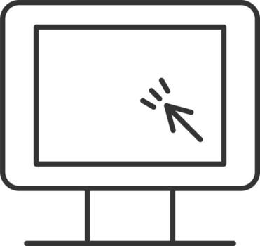 monitor de icono de vector