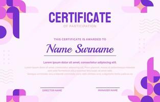 Template of Creative Certificate with Geometric Style vector