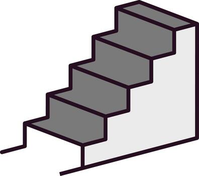 icono de vector de escaleras