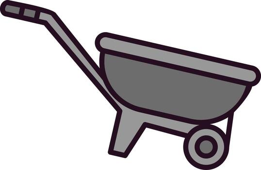 Wheel Barrow Vector Icon