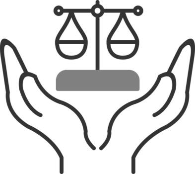 icono de vector de justicia