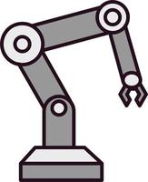 icono de vector de brazo de robot