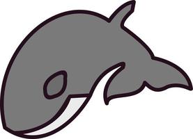 Orca Fish Vector Icon