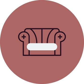 icono de vector de sofá