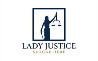 lady law concept, lawyer, justice design.Logo or label for law firm. Vector illustration.