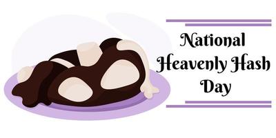 National Heavenly Hash Day, idea for a horizontal design for an event or menu design vector