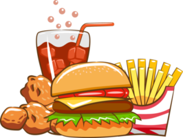 Fast food vector clipart design png graphic clipart design