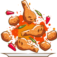 Fried chicken png graphic clipart design