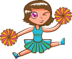 Cheerleader png graphic clipart design