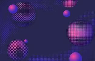 Gradient Color Halftone with Spheres Concept vector