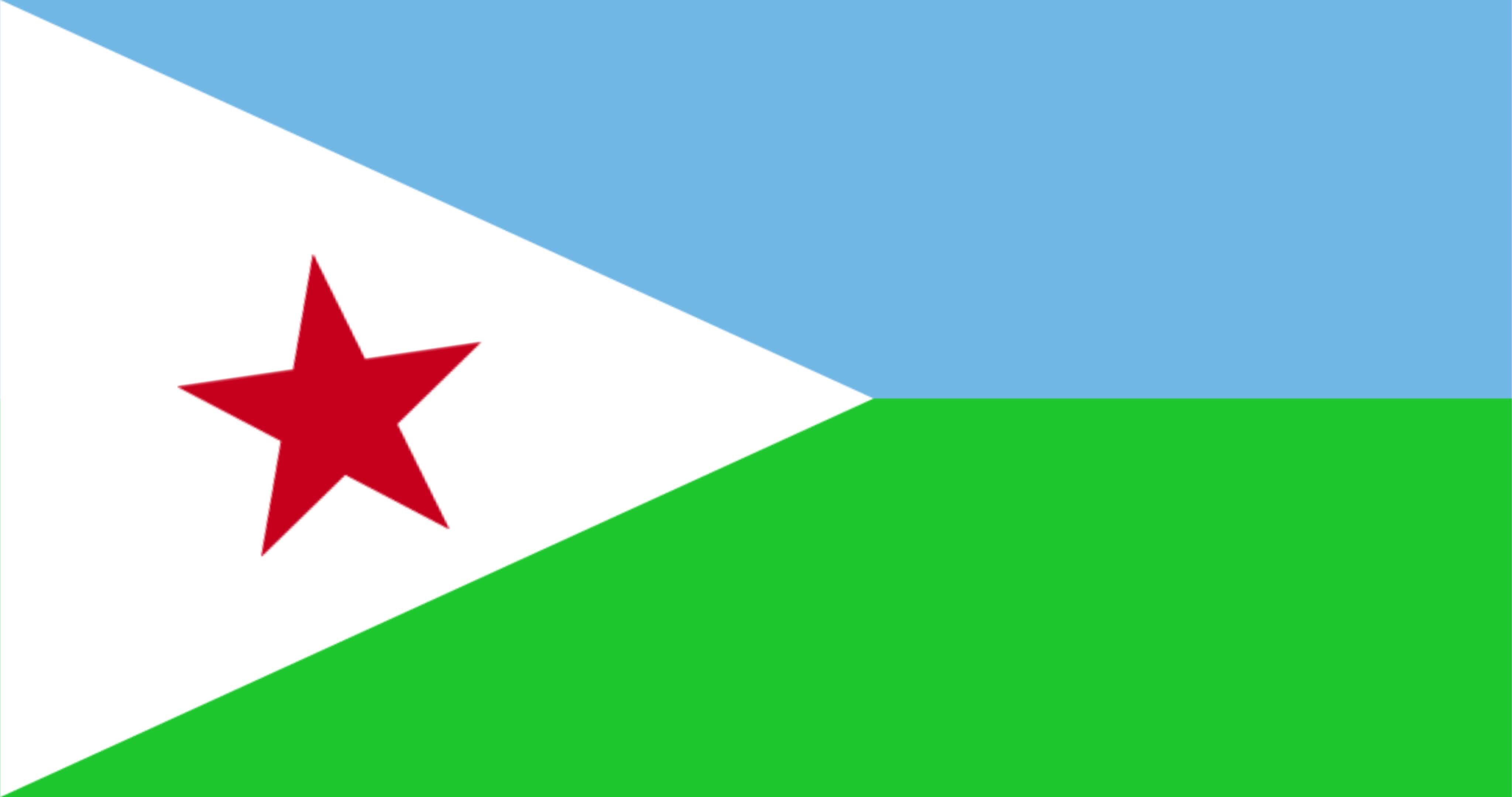 Djibouti flag animation motion graphic modern design seamless loop