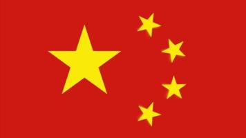 Peoples Republic of China flag animation motion graphic modern design. Seamless loop video