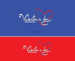 Valentines day background with heart pattern and typography vector