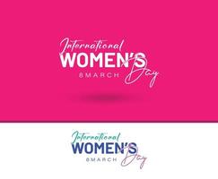 International women's day concept mnemonic design vector