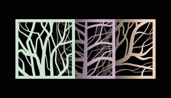 Tree texture form, Laser cut CNC design template pattern vector