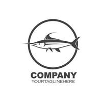 blue marlin fish icon logo illustration vector