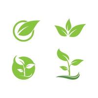 diseño de ilustración de vector de logotipo de icono de planta