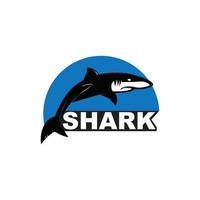 diseño de ilustración de vector de icono de tiburón