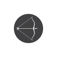 plantilla de logotipo de ilustración de vector de icono de tiro con arco de flecha