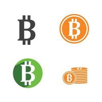Diseño de ilustración de vector de icono de logotipo de moneda bit