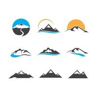 diseño de ilustración de vector de logotipo de icono de alta montaña