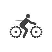 vector de icono de bicicleta y bicicleta