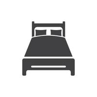 diseño de ilustración de vector de icono de cama