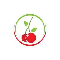 ilustración de vector de icono de fruta de cereza