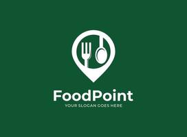 Vector logo design template restaurant pinpoint