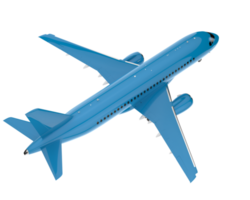 Airplane isolated on transparent background. 3d rendering - illustration png