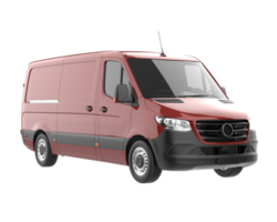 Cargo van isolated on transparent background. 3d rendering - illustration png