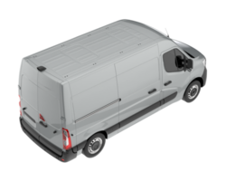 Cargo van isolated on transparent background. 3d rendering - illustration png