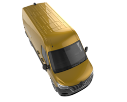 furgoneta de carga aislada sobre fondo transparente. Representación 3d - ilustración png