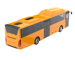 City bus isolated on transparent background. 3d rendering - illustration png