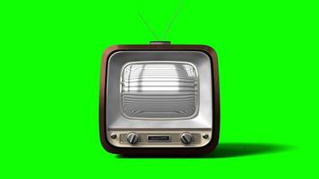 téléviseur rétro avec écran vert video