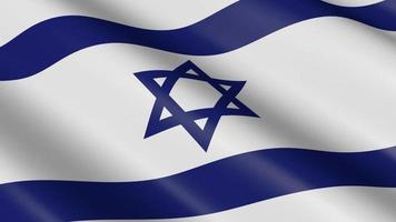 3D Loopable Waving Material Flag of Israel video