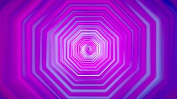 túnel abstracto, concepto de neón - octágonos en movimiento video