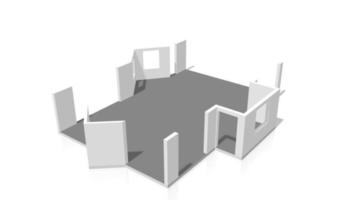3D House Construction - Great for Topics Like Construction Site, Architecture etc. video