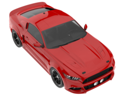 Muscle car isolated on transparent background. 3d rendering - illustration png