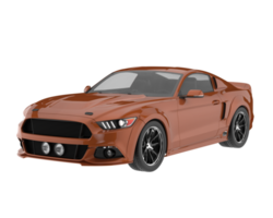 Muscle car isolated on transparent background. 3d rendering - illustration png