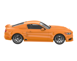 Muscle car isolated on transparent background. 3d rendering - illustration png