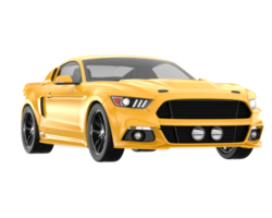 Muscle car isolated on transparent background. 3d rendering - illustration png