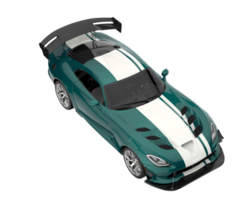 Muscle car isolated on transparent background. 3d rendering - illustration png