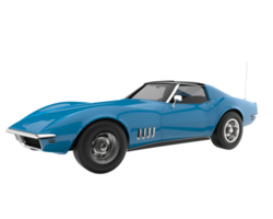 Muscle car isolated on transparent background. 3d rendering - illustration png