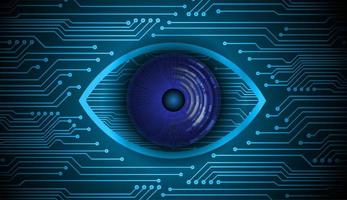 Modern Cybersecurity Technology Background with Eye vector