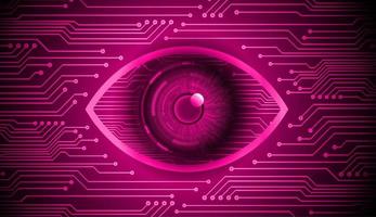 Modern Cybersecurity Technology Background with Eye vector